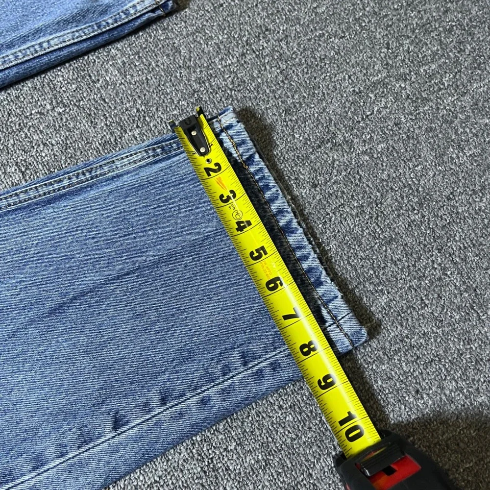 Levi's 505 Straight Leg Jeans 36x32 Blue Denim Distressed Classic Skater